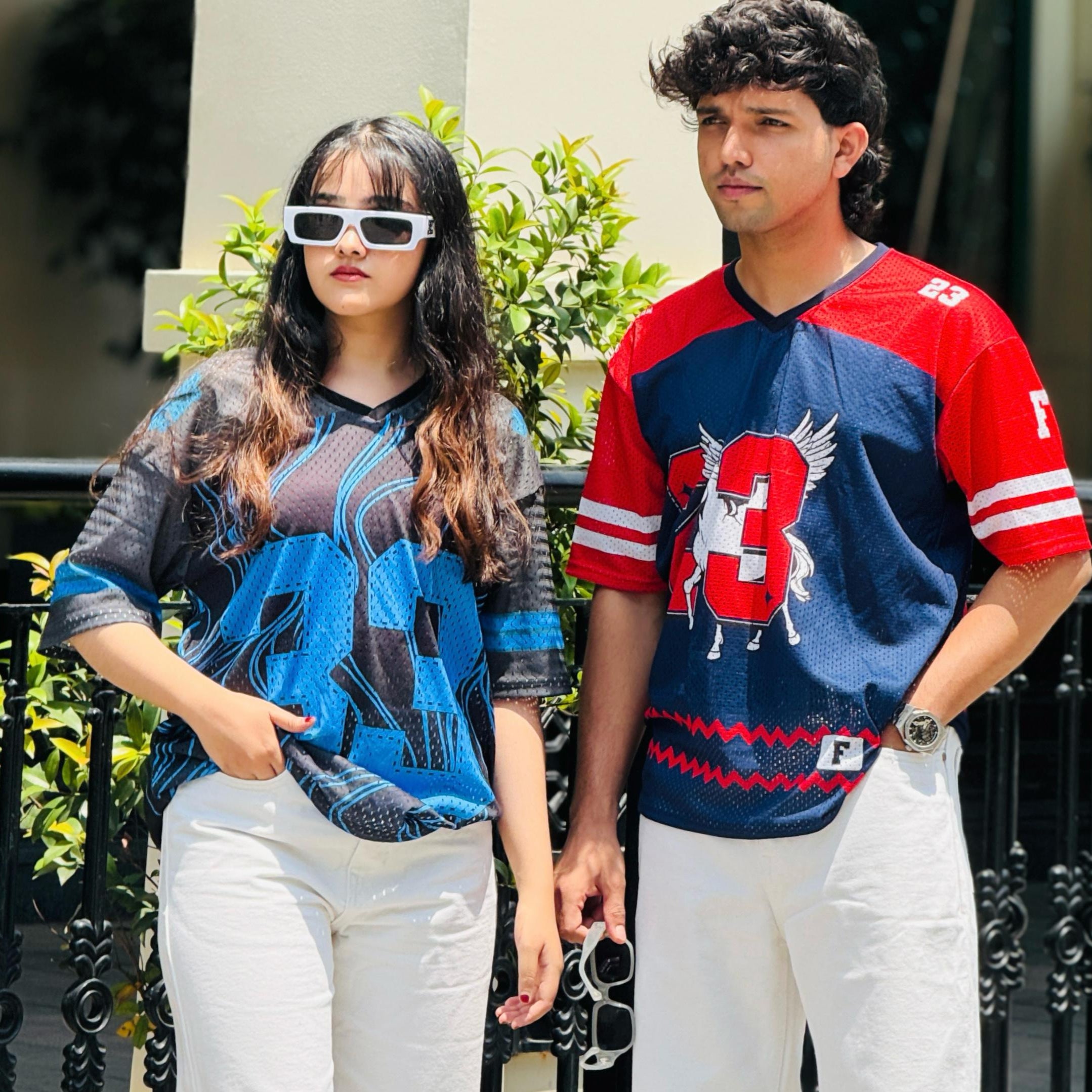 Oversize Varsity Mesh Jersey Duo – Limited Edition Unisex Drop Shoulder - PERFÝ